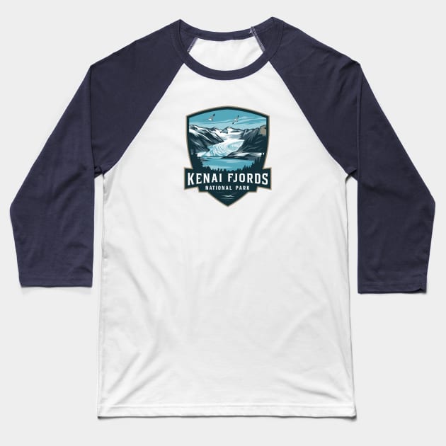 Kenai Fjords Alaska National Park Baseball T-Shirt by Perspektiva